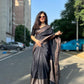 Black skirt border Banaras warm silk - AbirabyBeena