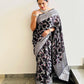 Black Banaras Soft Georgette Jaal silk - AbirabyBeena
