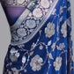 Blue Banaras Soft Georgette Jaal silk - AbirabyBeena