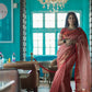 Light Tomato color Banaras Kota Silk - AbirabyBeena