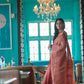 Light Tomato color Banaras Kota Silk - AbirabyBeena