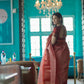 Light Tomato color Banaras Kota Silk - AbirabyBeena