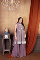 Allure in Onion Shade: Exquisite Embroidered Sharara Suit Set for Women - AbirabyBeena