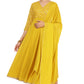 Gleaming Sunflower Foil Kurta With Dupatta