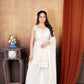 Pristine Elegance: Exquisite Embroidered Pearl White Sharara Suit Set for Women